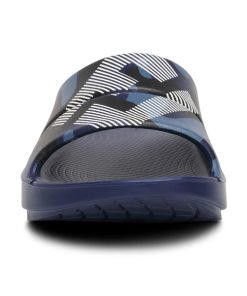 FJ X OOFOS Women's OOahh Sport Slide Sandal - Navy Camo
